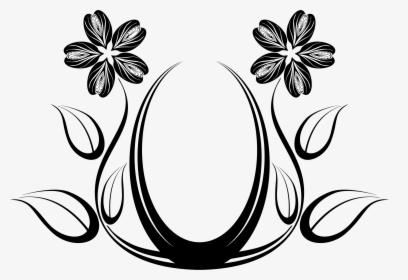 Clip Art Abstract Flower Clipart - Line Art Flower Designs, HD Png Download, Transparent PNG