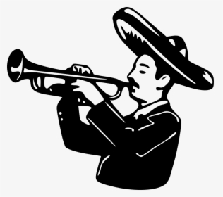 Transparent Trumpet Music Transprent Png - Mariachi Playing The Trumpet, Png Download, Transparent PNG