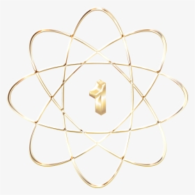 Gold Atom Enhanced No Background Clip Arts - Transparent Background Atom Png, Png Download, Transparent PNG