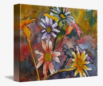 Clip Art Abstract Painted Flowers - Abstract Flower Paintings, HD Png Download, Transparent PNG