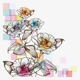 Ftestickers Watercolor Flowers Illustration Abstract - High Resolution Free Watercolor Flower, HD Png Download, Transparent PNG