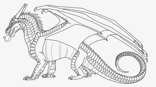 Wings Of Fire Free To Use Nightwing Lineart By Lunarnightmares981 - Wings Of Fire Nightwing Base, HD Png Download, Transparent PNG