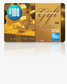 $100 Amex Gift Card , Png Download - American Express Prepaid Gift Card Cvv, Transparent Png, Transparent PNG