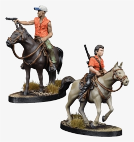 The Walking Dead All Out War Maggie And Glenn On Horseback - Walking Dead All Out War Maggie Glenn Horseback, HD Png Download, Transparent PNG