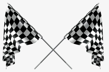 Checkered Flags Png Clipart - Racing Checkered Flag Png, Transparent Png, Transparent PNG