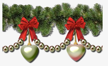 Christmas Wreath Border Clip Art Black And White Library - Christmas Garland Border Png, Transparent Png, Transparent PNG