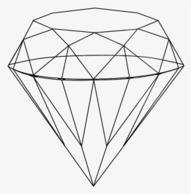 Transparent Diamond Illustration Png - Line Art, Png Download, Transparent PNG