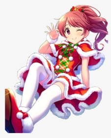 #idol #christmas #anime #animegirl #girl #schoolidol - Cute Christmas Anime Girl, HD Png Download, Transparent PNG