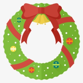 Clip Art Clipart Cute Borders Vectors - Cute Christmas Wreath Clipart, HD Png Download, Transparent PNG