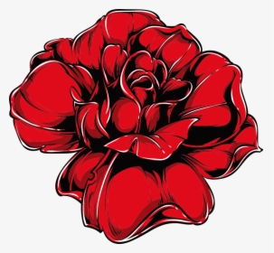 Tattoo Rose Printing Illustration Roses Vector Blood - Vector Flower Rose Tattoo, HD Png Download, Transparent PNG