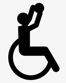 Paralympic Basketball Silhouette - Dribble Basketball, HD Png Download, Transparent PNG