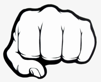 #punch #punchsticker #sticker - Fist Black And White, HD Png Download, Transparent PNG