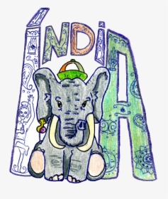 Indian Elephant Clipart - Indian Elephants Drawings, HD Png Download, Transparent PNG