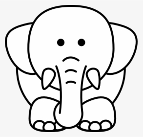 Cartoon Elephant Line Drawing, HD Png Download, Transparent PNG