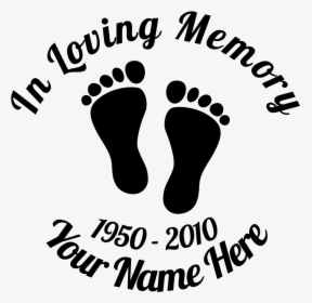 In Loving Memory Footprints Baby Feet Print Clipart - Loving Memory Baby, HD Png Download, Transparent PNG