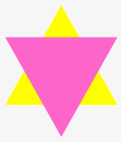 The Pink Triangle Overlapping A Yellow Triangle Was - Pink Triangle Jew, HD Png Download, Transparent PNG
