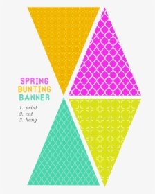 Transparent Triangle Banner Clipart - Free Printable Bunting Flag Template, HD Png Download, Transparent PNG