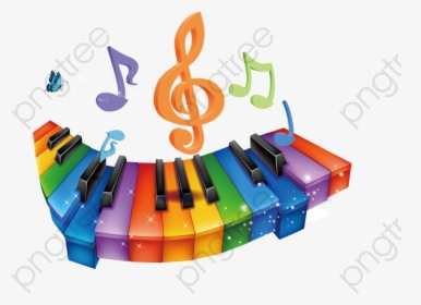 Music Clipart Colored - Musique Render, HD Png Download, Transparent PNG