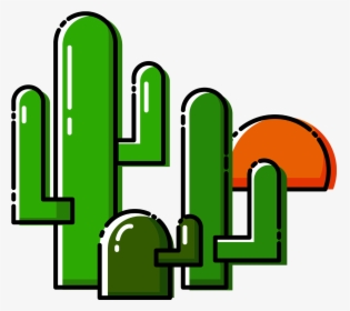 Plant Cartoon Cactus Vector Element Png And Image - Flores En Dibujo Animado, Transparent Png, Transparent PNG