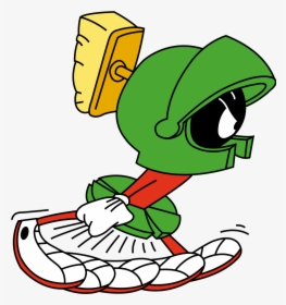 Marvin The Martian Duck Dodgers Looney Tunes Sylvester - Marvin The Martian Running Gif, HD Png Download, Transparent PNG