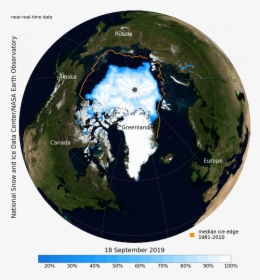 This Nasa Blue Marble Image Shows Arctic Sea Ice On - Maximum Arctic Ice Extent, HD Png Download, Transparent PNG