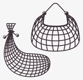 Fishing Net Fish Trap - Fishing Net Clipart Black And White, HD Png Download, Transparent PNG