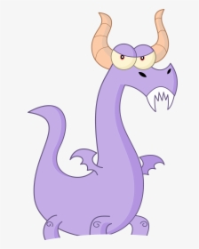 Cartoon Dragon Png - Purple Cartoon Dragon, Transparent Png, Transparent PNG