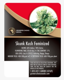 Skunk Kush Feminized Cannabis Seeds - Marijuana Bubba Kush Cbd, HD Png Download, Transparent PNG