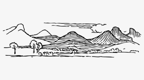 Clipart Black And White Mountain, HD Png Download, Transparent PNG