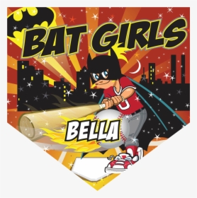 Bat Girls Home Plate Individual Team Pennant - Softball Batgirls, HD Png Download, Transparent PNG