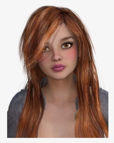Woman, Hair, Red Hair, Head, Face, Styling, Eyes, Mouth - Png Girls Head, Transparent Png, Transparent PNG