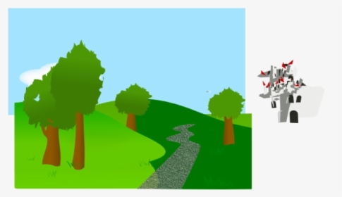 Hill Clipart Grass Hills And Trees Free Transparent - Trees On Grass Clipart, HD Png Download, Transparent PNG