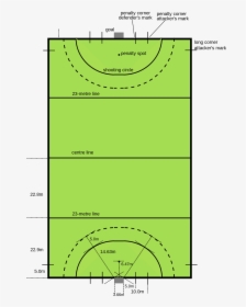 Hockey Field Large - Field Hockey Ground Measurement, HD Png Download, Transparent PNG