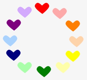 Heart Clip Art At - Hearts Rainbow Png, Transparent Png, Transparent PNG