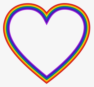 Heart,love,symmetry - Transparent Background Rainbow Heart Transparent, HD Png Download, Transparent PNG