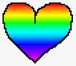 Pixel Art Rainbow Heart, HD Png Download, Transparent PNG