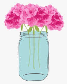 Jar Of Candy Floral Vector With Mason Clip Art Pixel - Mason Jar With Flowers Clipart Png, Transparent Png, Transparent PNG