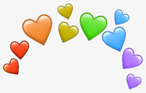 Heartcrown Rainbow 🌈 - Rainbow Heart Crown Png, Transparent Png ...
