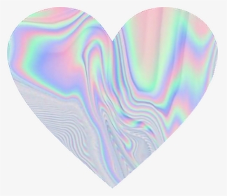 #holographic #holo #pastel #rainbow #heart #love - Transparent Rainbow Love Heart, HD Png Download, Transparent PNG