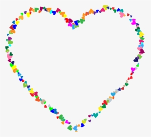Heart,art,area - Frame Of Rainbow Hearts, HD Png Download, Transparent PNG