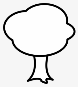 Tree Outline Cliparts - Black And White Simple Tree Clipart, HD Png Download, Transparent PNG