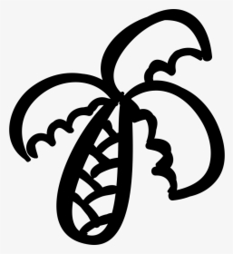 Tropical Palm Tree Outline - Palmera Contorno Png, Transparent Png, Transparent PNG
