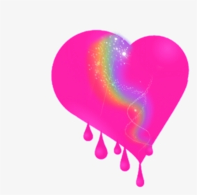 Remix Bleedingheart Rainbow Pink Heart Glitter Sparkle - Heart, HD Png Download, Transparent PNG