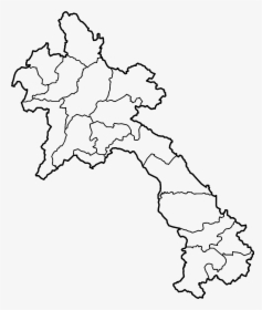 Laos Provinces Blank - Laos Map Png, Transparent Png, Transparent PNG