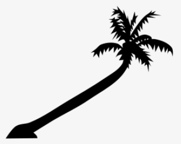 Free Vector Palm Tree - Palm Trees Leaning Drawing, HD Png Download, Transparent PNG