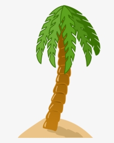 Free Palm Tree On Sand Clipart Clipart And Vector Image - Palm Tree Clip Art, HD Png Download, Transparent PNG