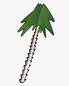 Leaning Palm Tree - Leaning Tree Clipart, HD Png Download, Transparent PNG