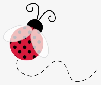 Bug Clipart Embroidery - Lady Bug Flying Clip Art, HD Png Download, Transparent PNG