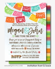 Mexican Fiesta Flags Png - Mexican Couples Shower Invitation, Transparent Png, Transparent PNG