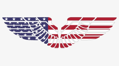 Free Clipart Of Eagle Wings In American Flag- - Eagle Logo American Flag, HD Png Download, Transparent PNG